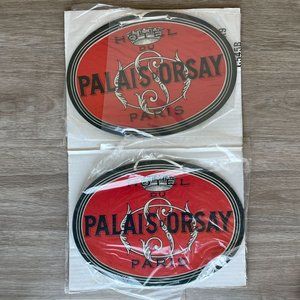 (16 Total) 2003 FG & Co. Plastic Paris Hotel Signs (Palais D'Orsay, Ritz...